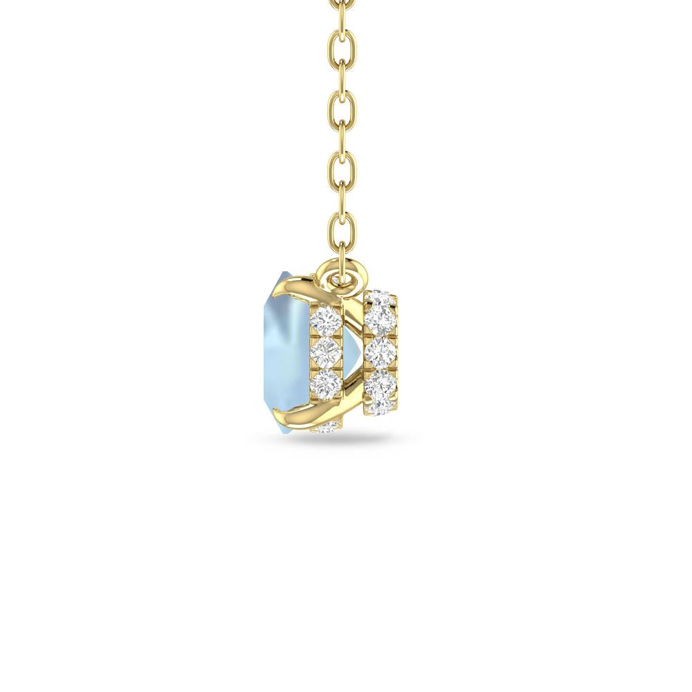 Yellow Gold - Aquamarine