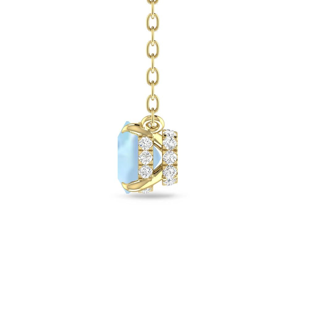 Yellow Gold - Aquamarine