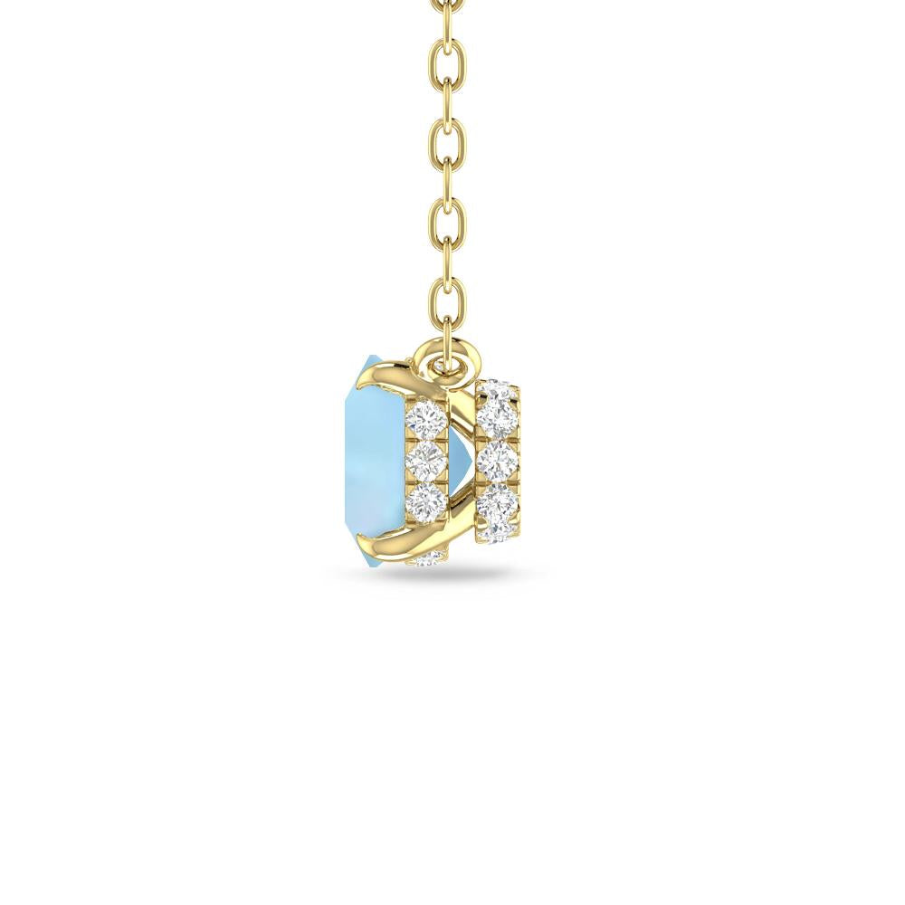 Yellow Gold - Aquamarine