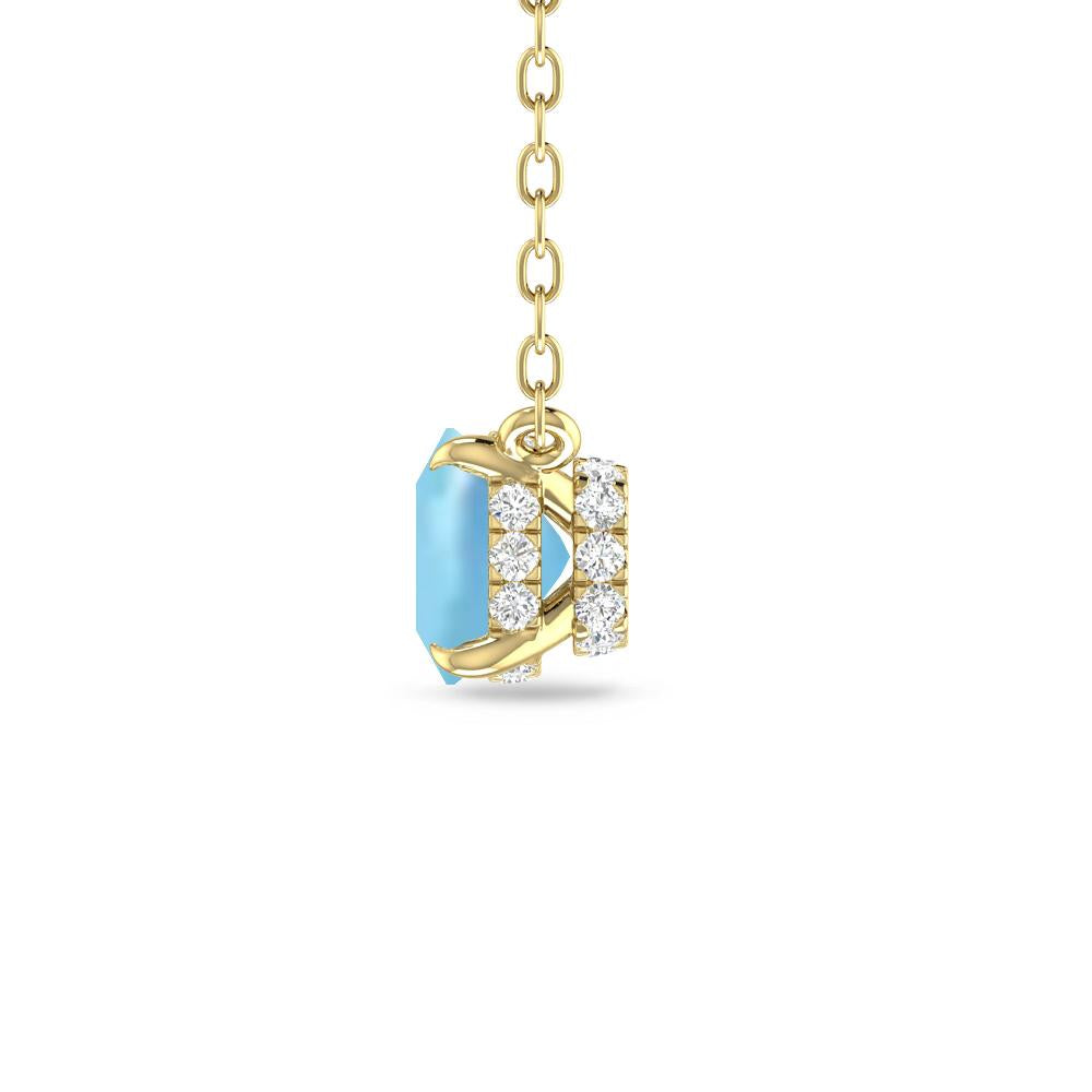 Yellow Gold - Aquamarine