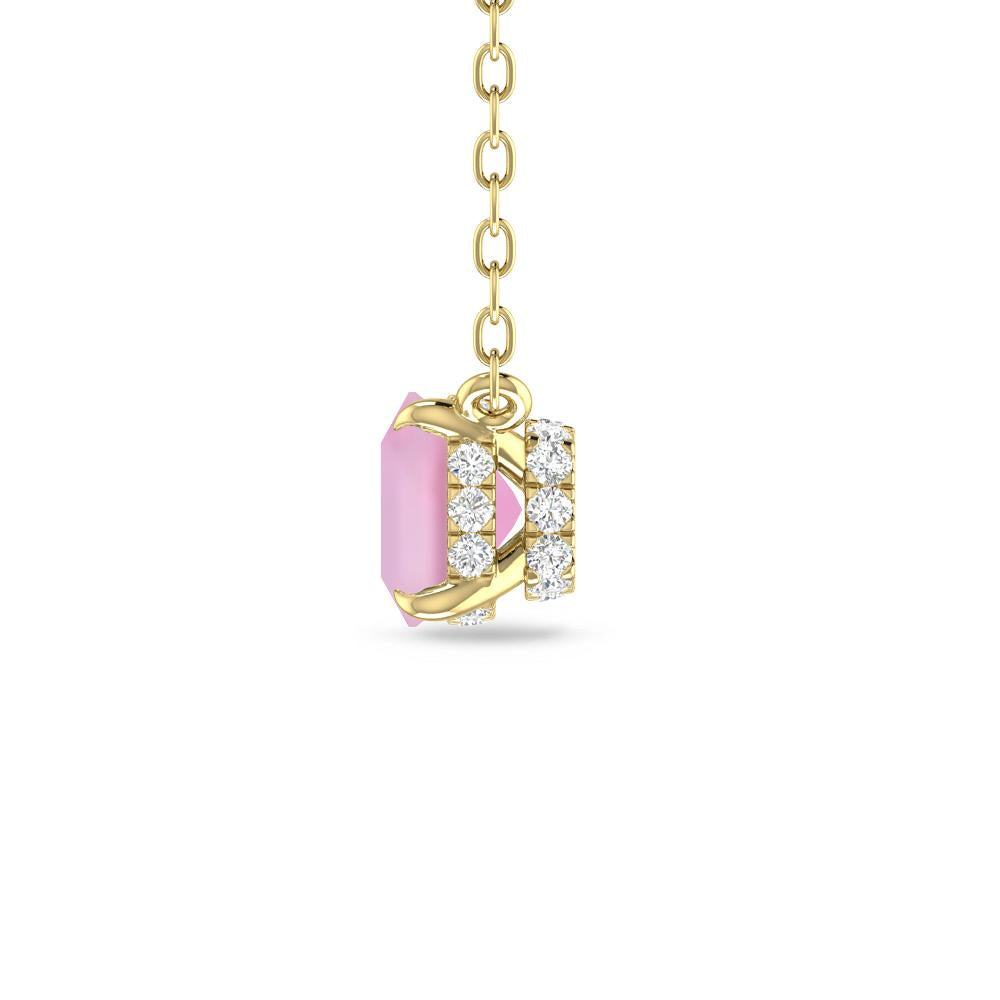 Yellow Gold - Pink Tourmaline