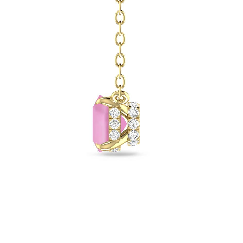 Yellow Gold - Pink Tourmaline