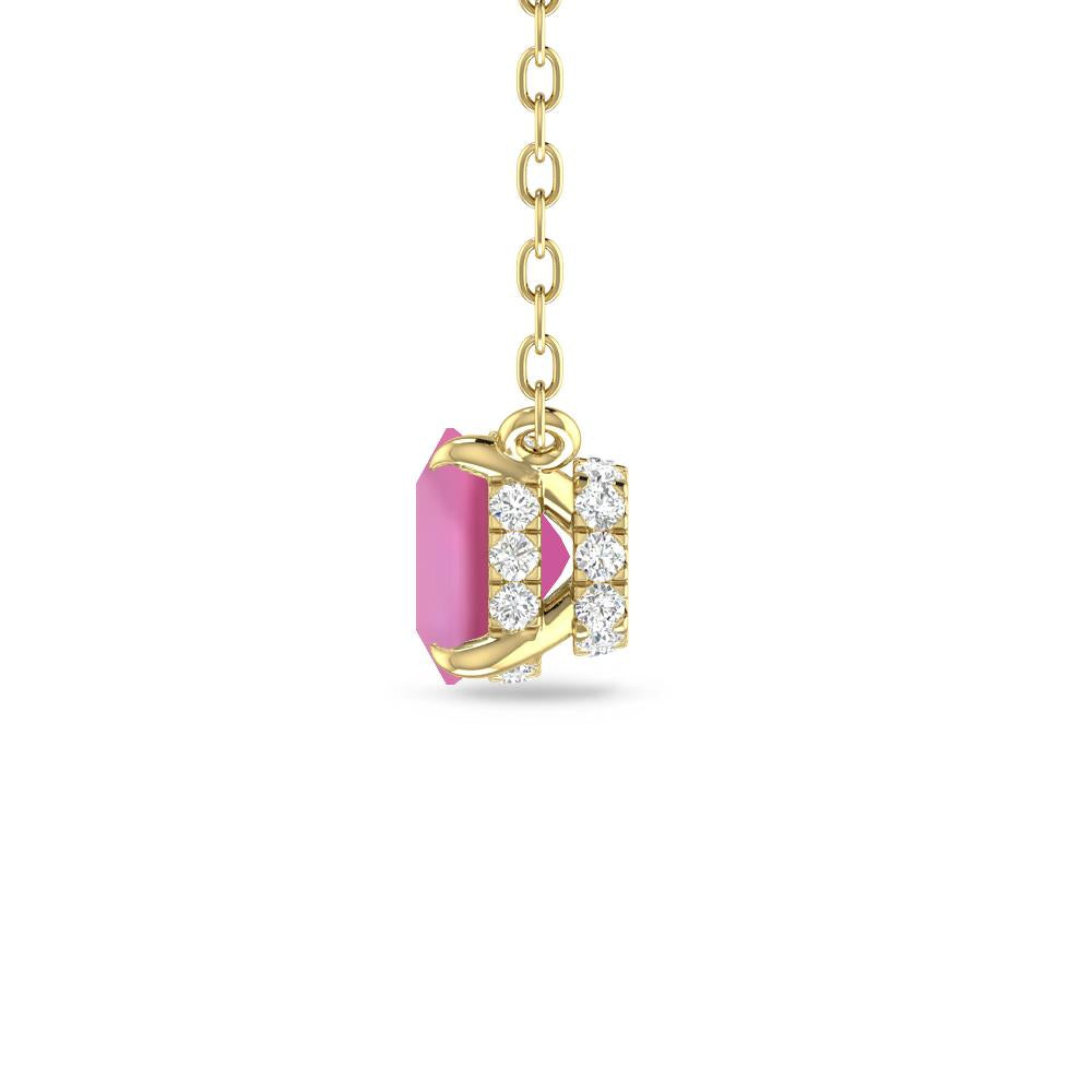 Yellow Gold - Pink Tourmaline