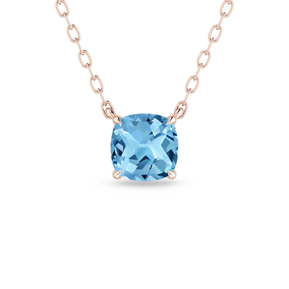 Rose Gold - Blue Topaz