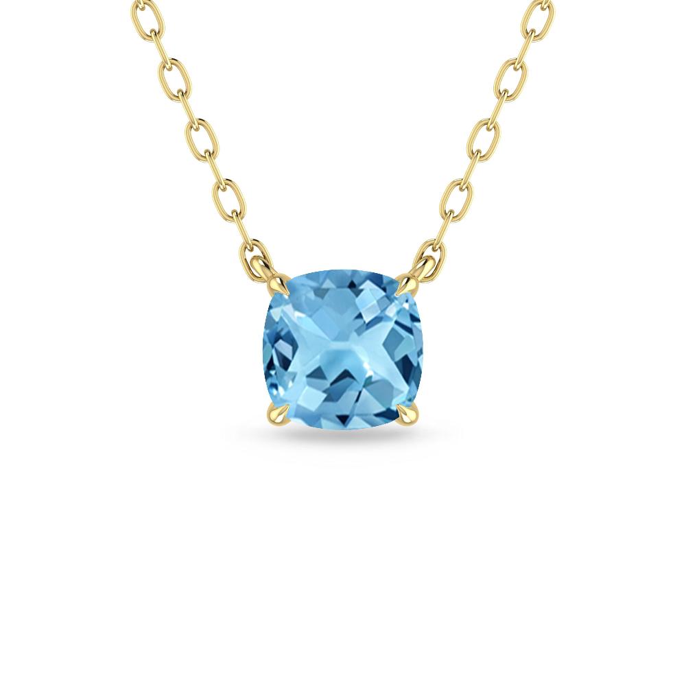 Yellow Gold - Blue Topaz