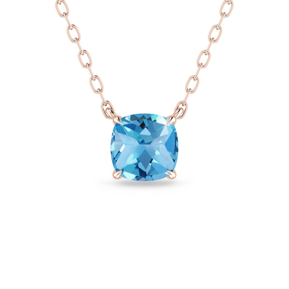 Rose Gold - Blue Topaz