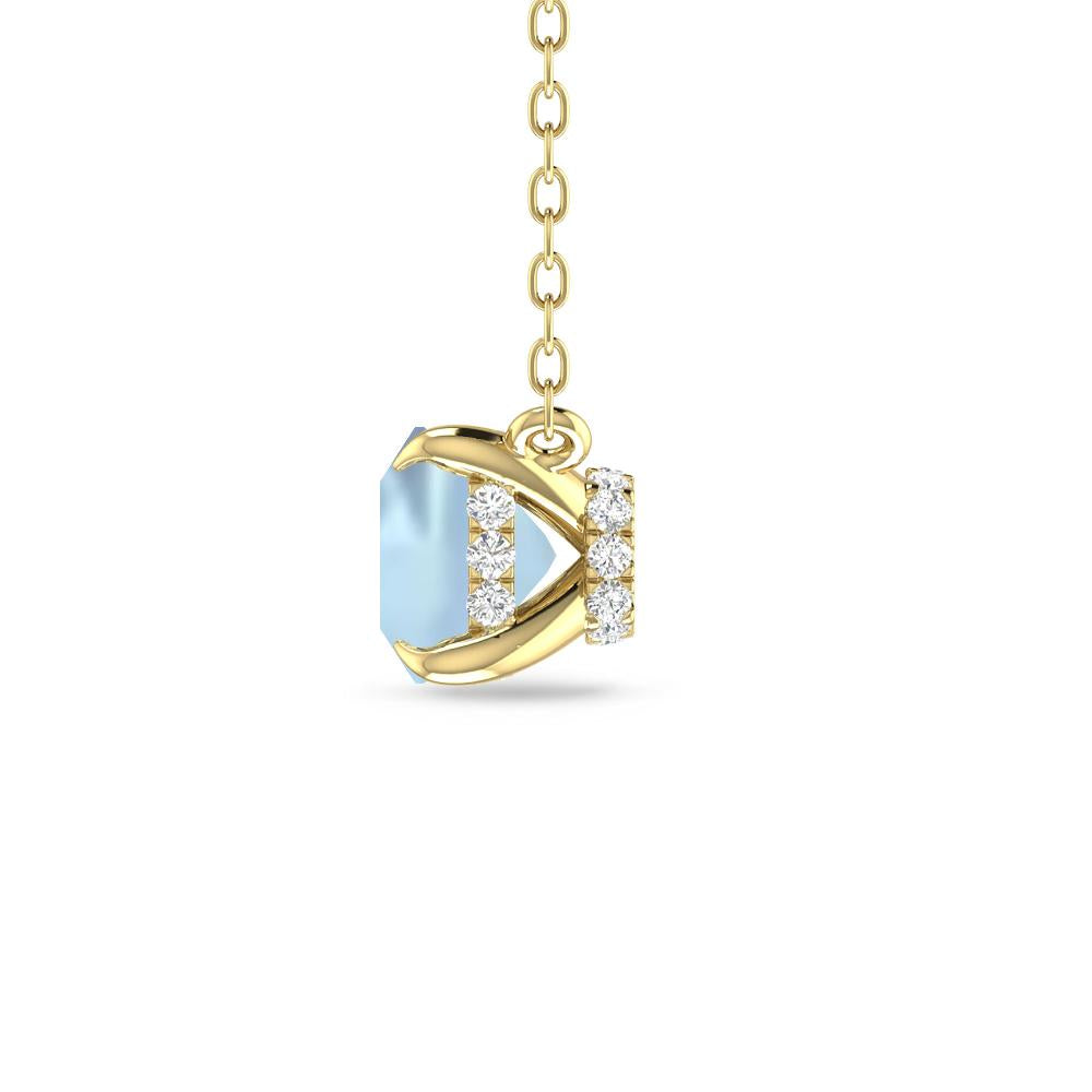 Yellow Gold - Aquamarine