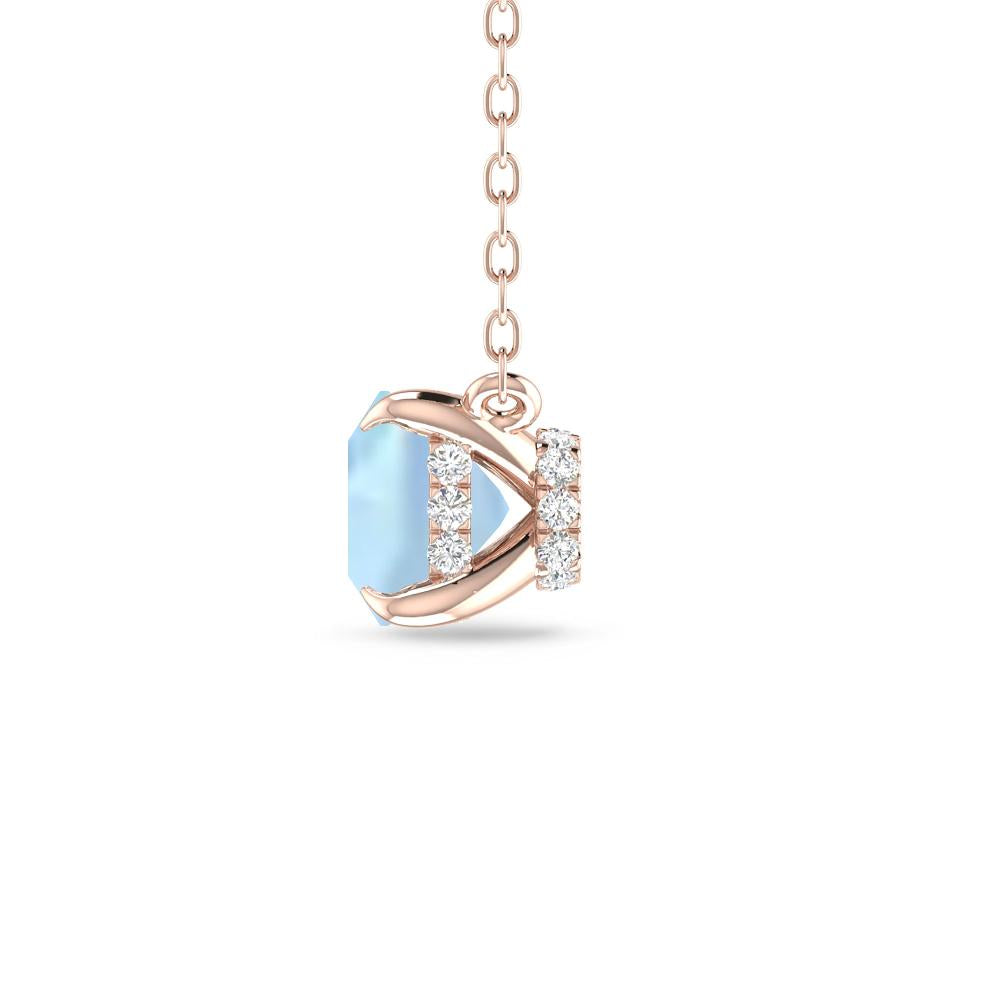 Rose Gold - Aquamarine