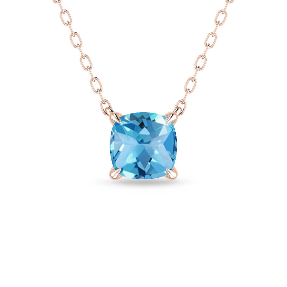 Rose Gold - Blue Topaz