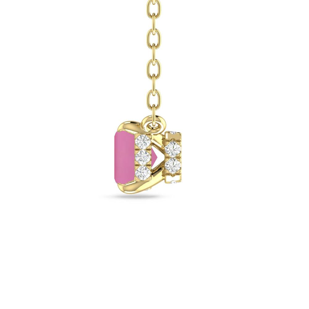 Yellow Gold - Pink Tourmaline