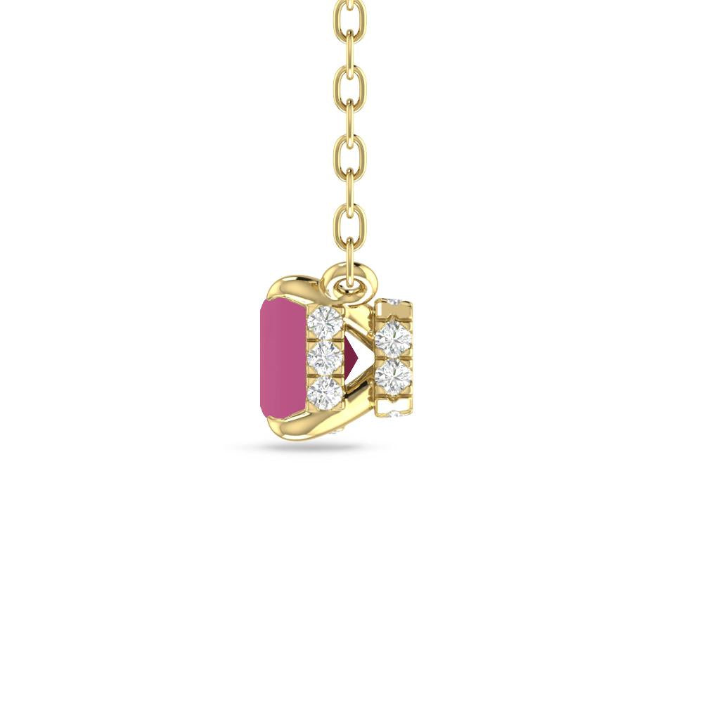 Yellow Gold - Pink Tourmaline