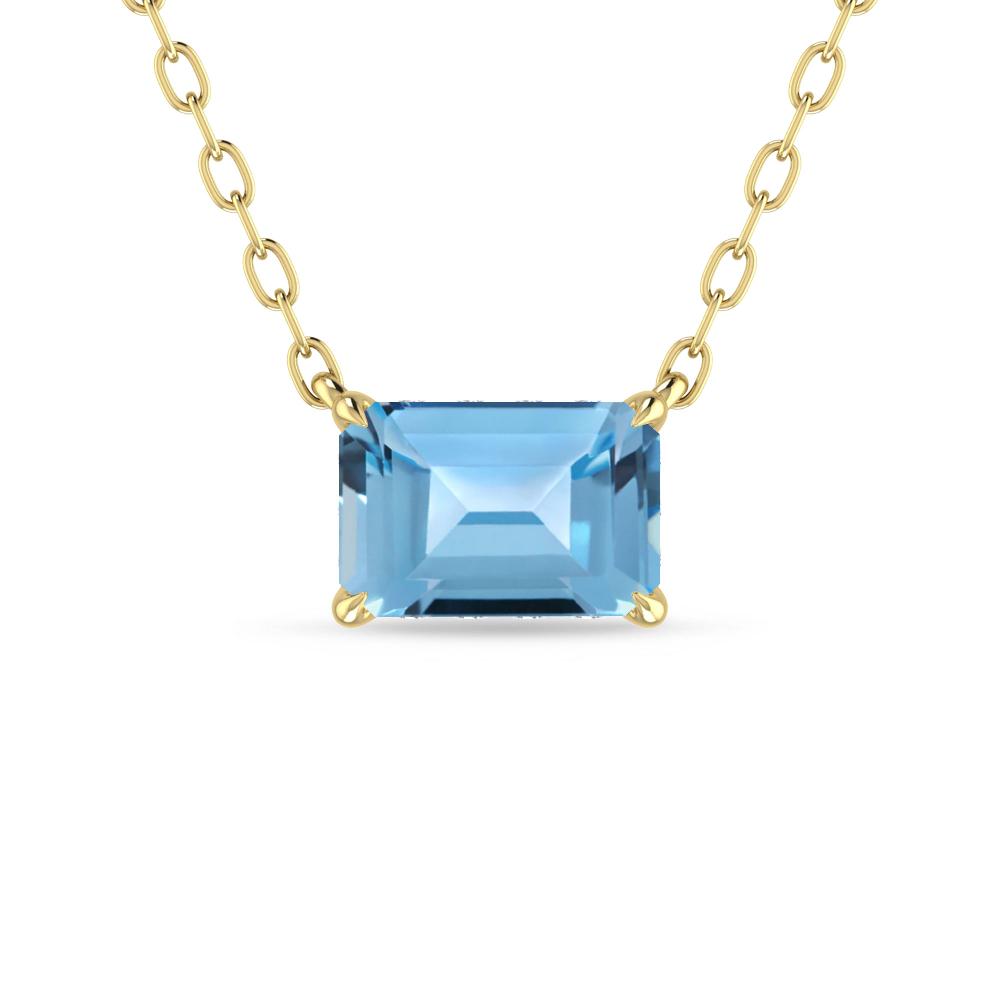 Yellow Gold - Blue Topaz