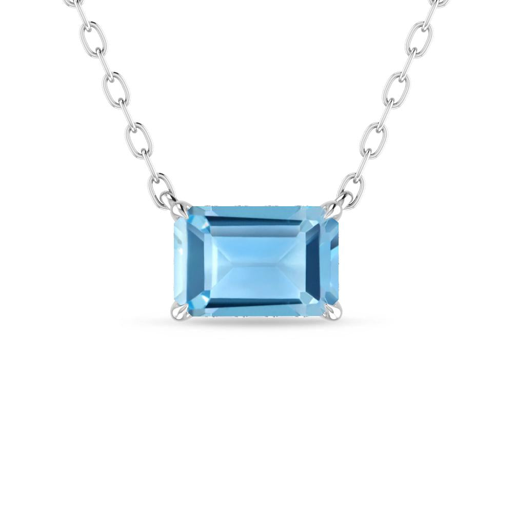 White Gold - Blue Topaz