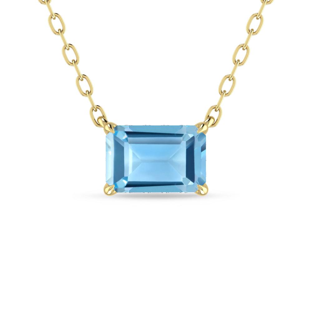 Yellow Gold - Blue Topaz