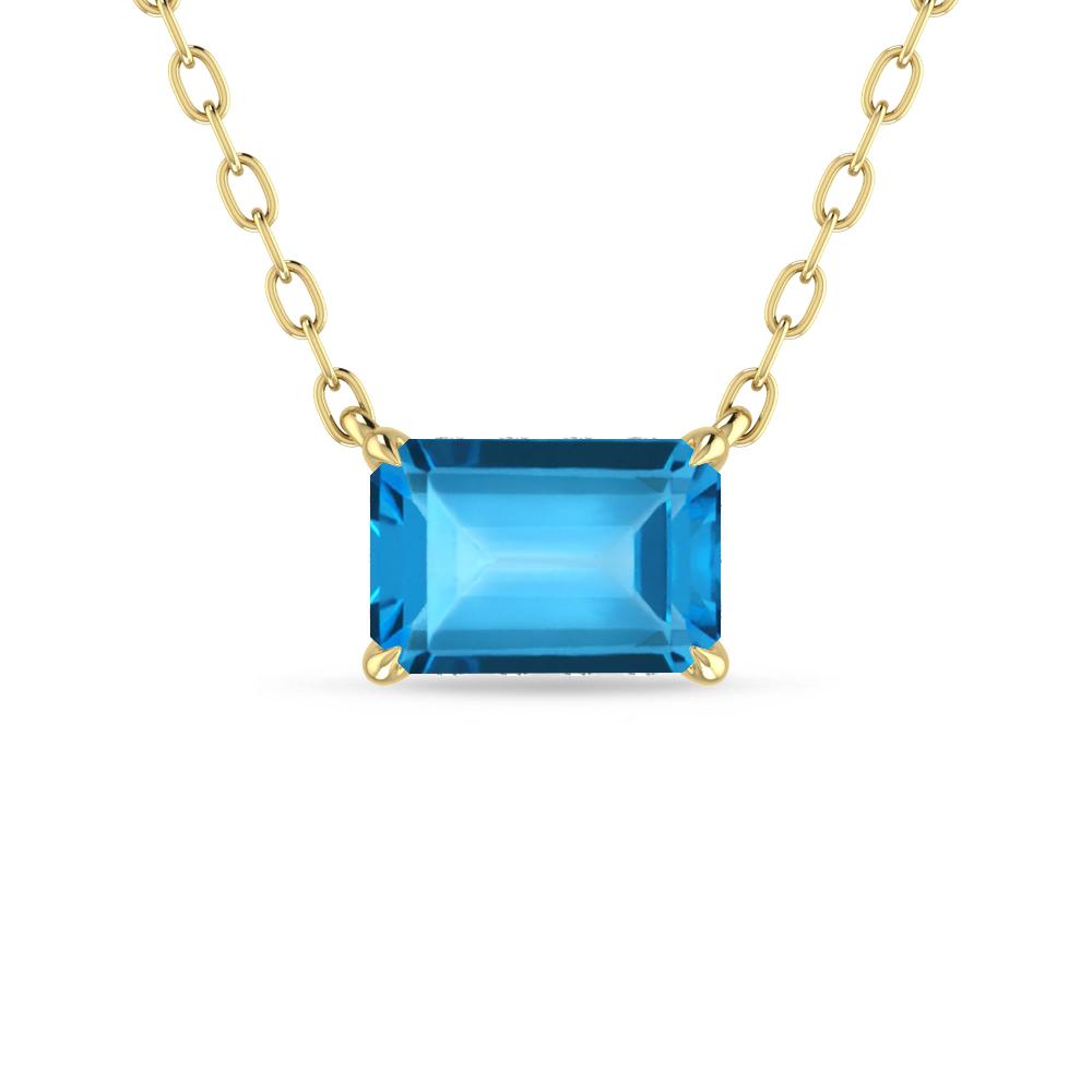 Yellow Gold - Blue Topaz