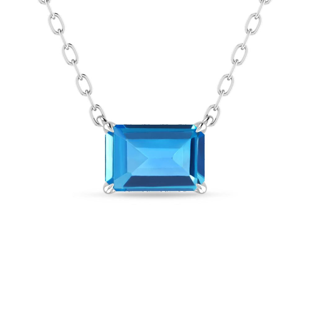 White Gold - Blue Topaz