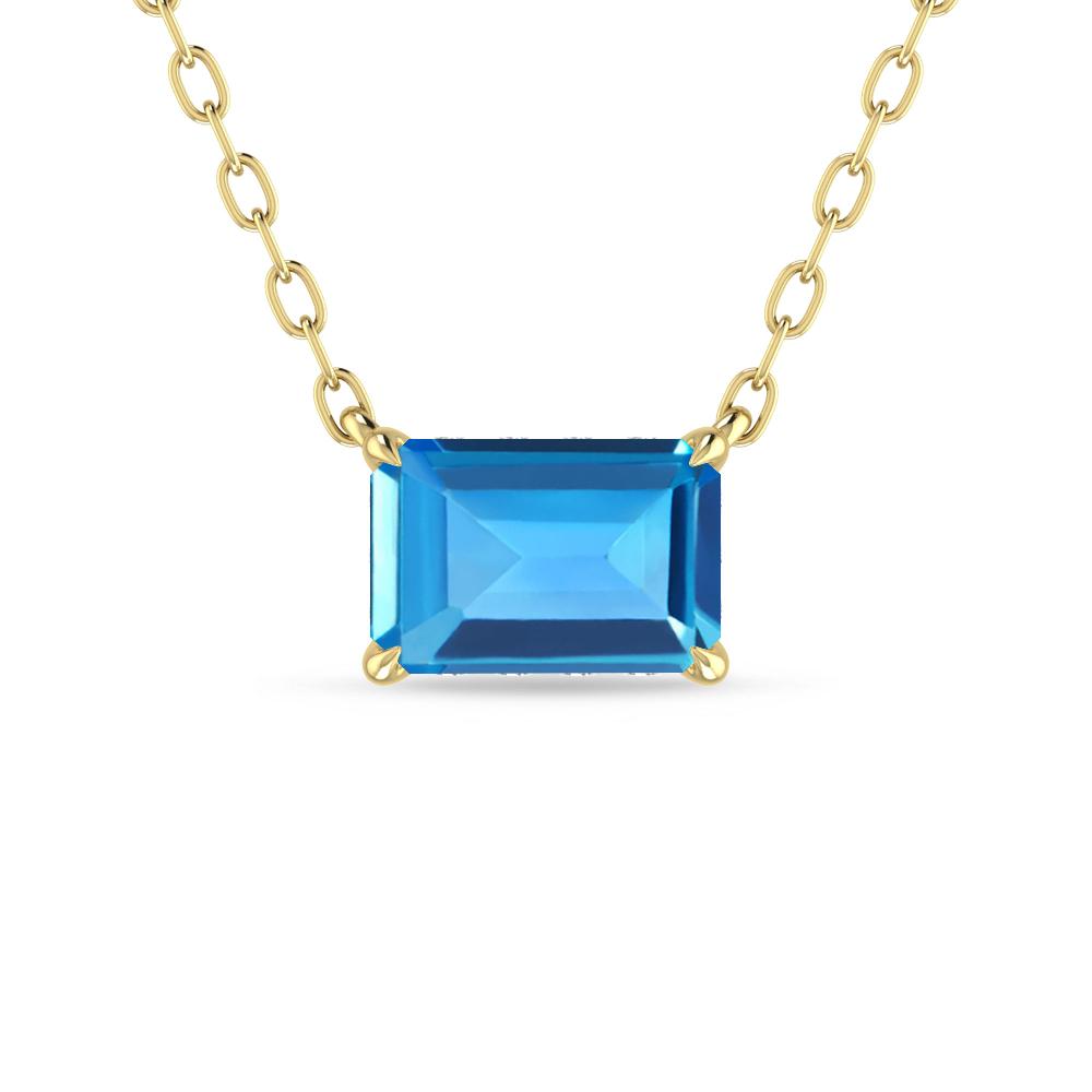 Yellow Gold - Blue Topaz