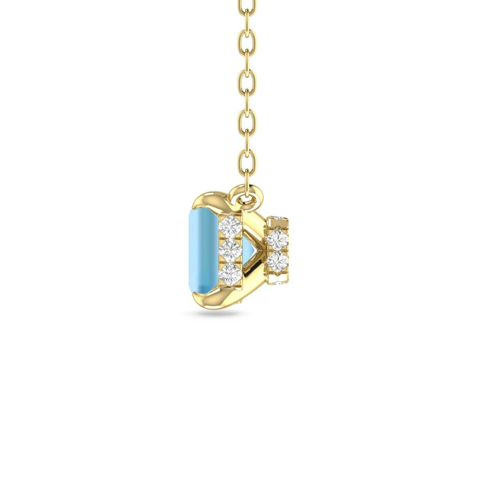 Yellow Gold - Aquamarine