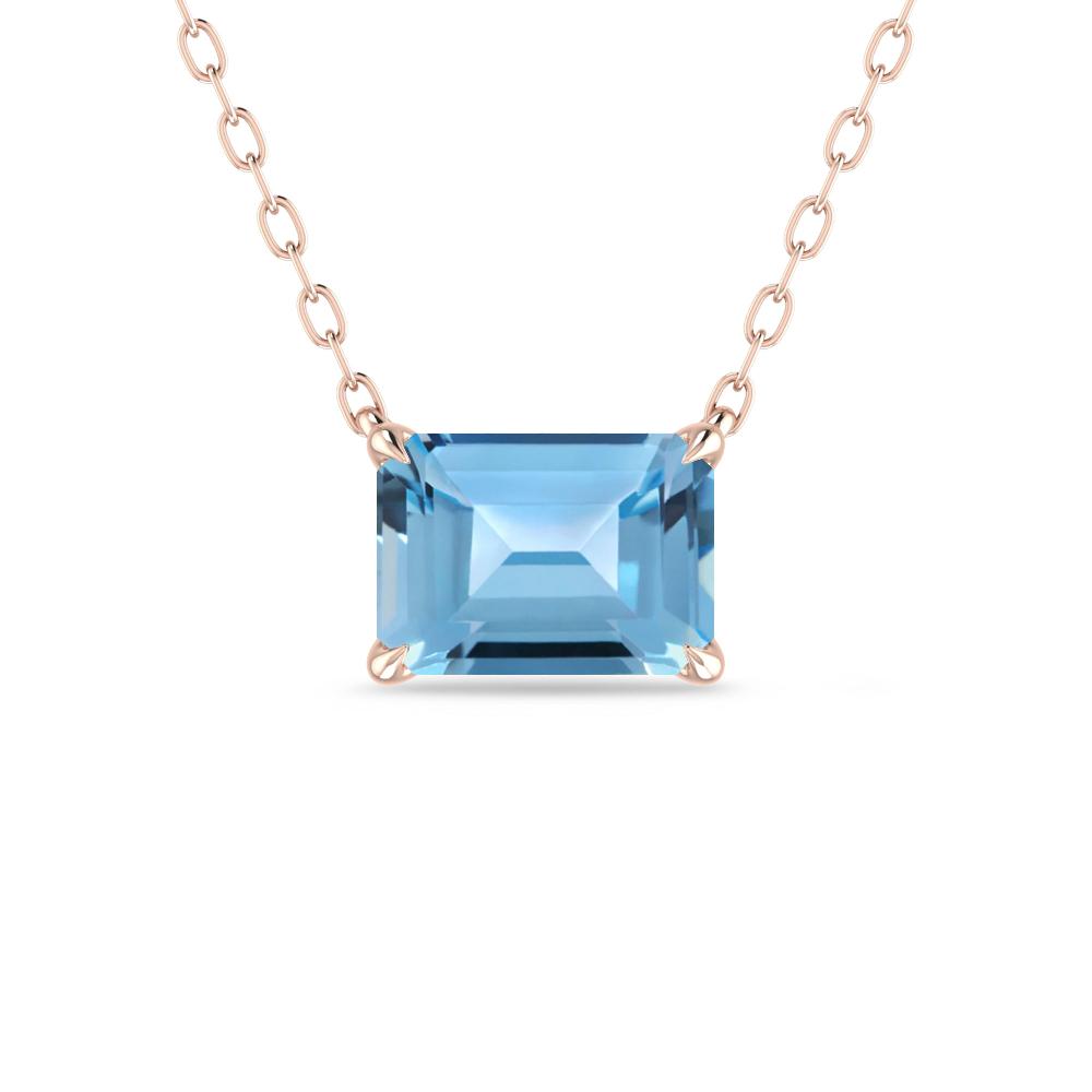 Rose Gold - Blue Topaz