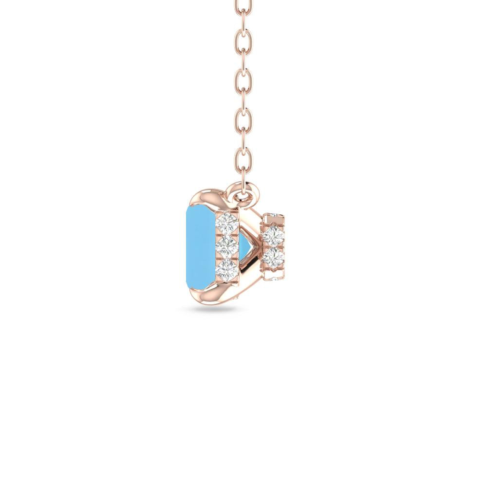 Rose Gold - Blue Topaz