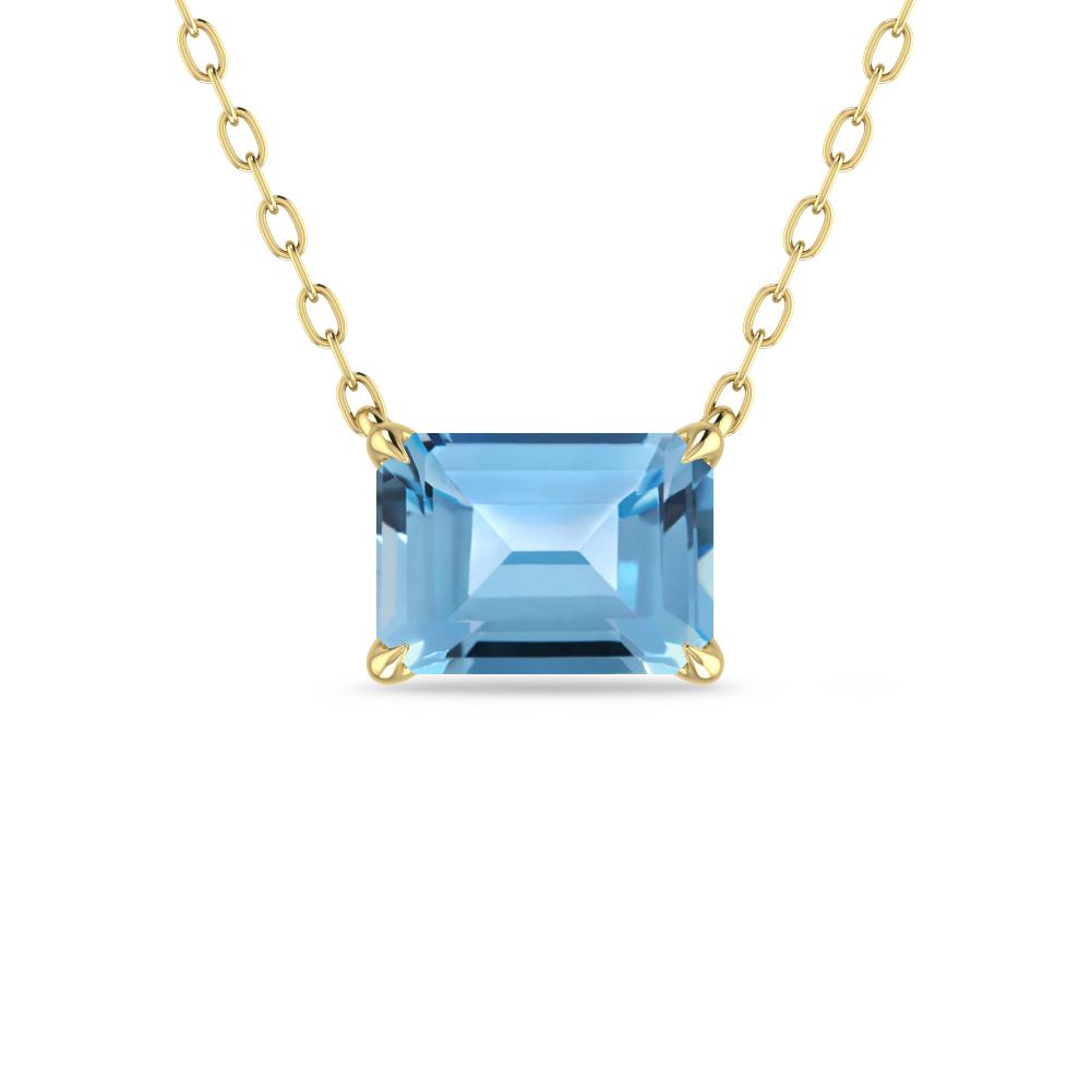 Yellow Gold - Blue Topaz