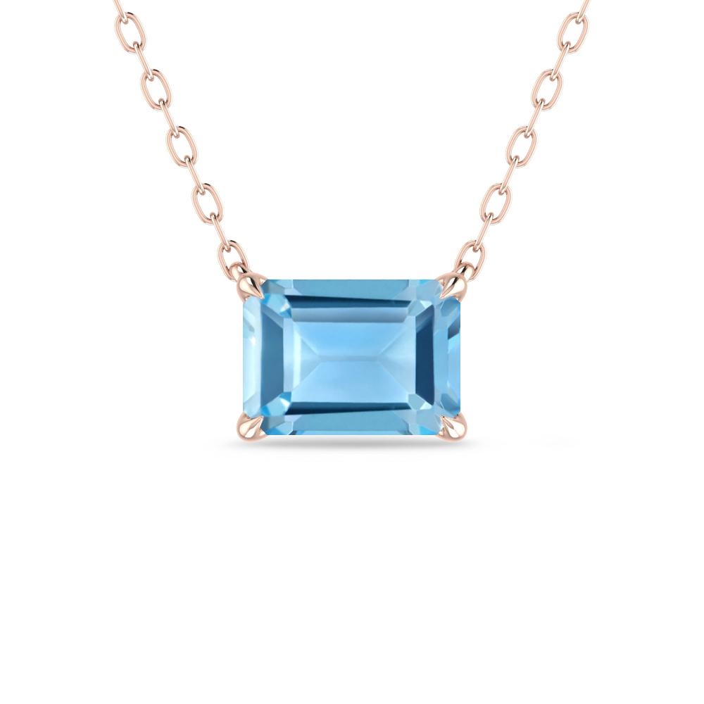 Rose Gold - Blue Topaz