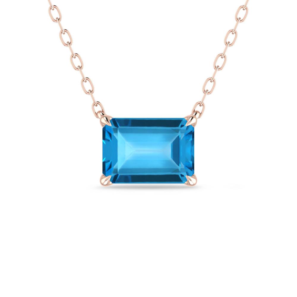 Rose Gold - Blue Topaz