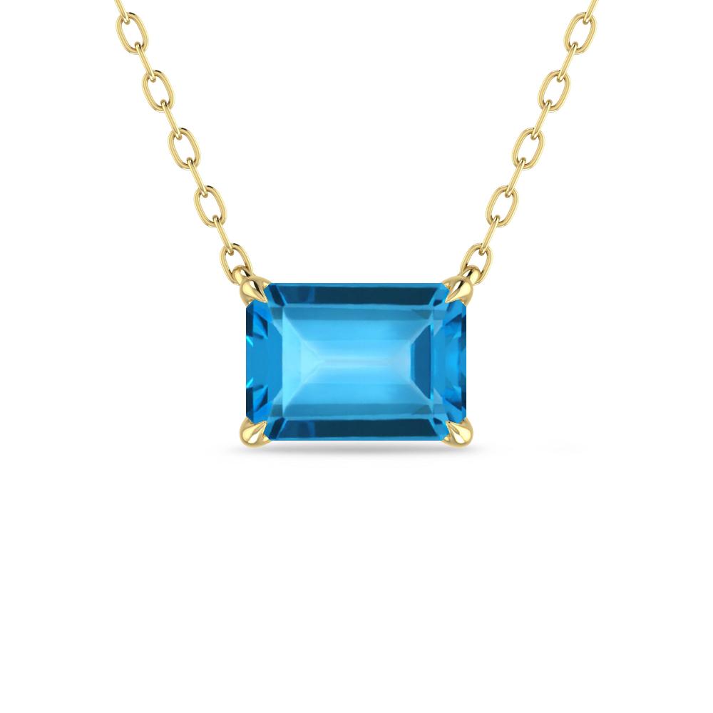 Yellow Gold - Blue Topaz