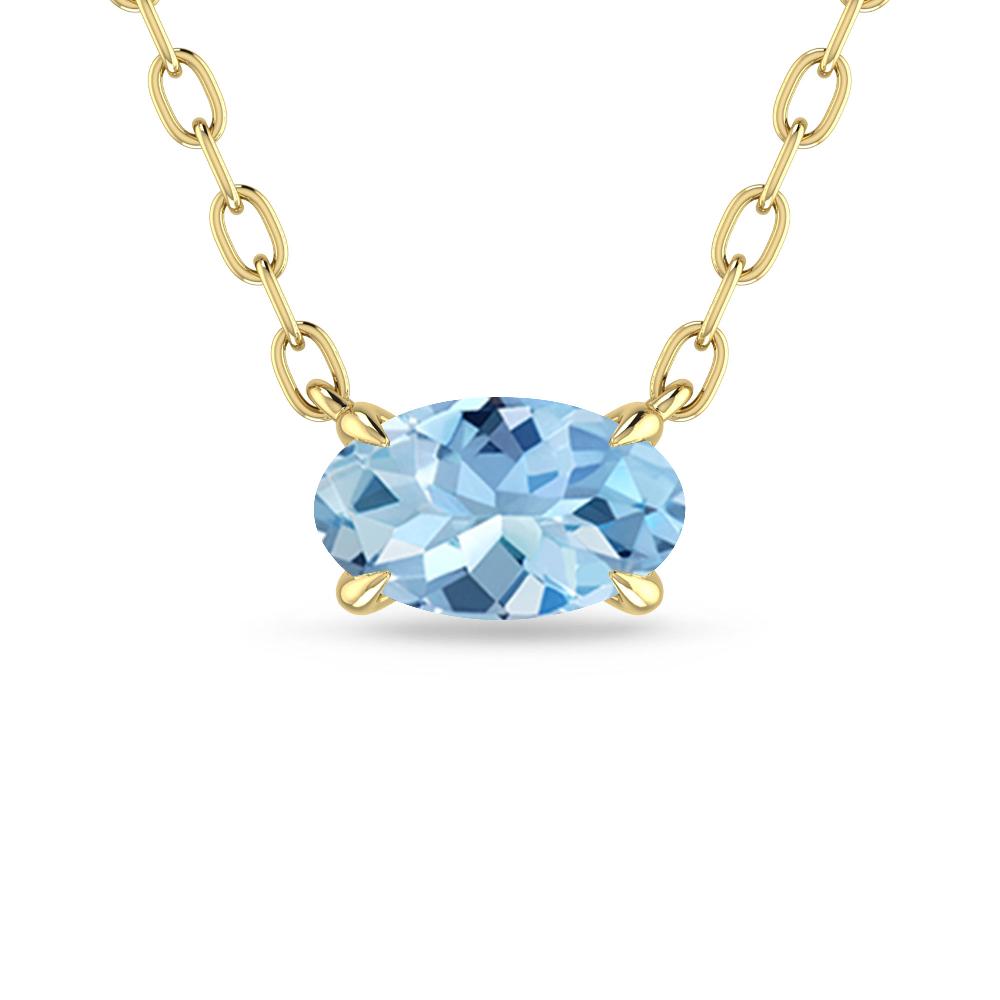 Yellow Gold - Aquamarine