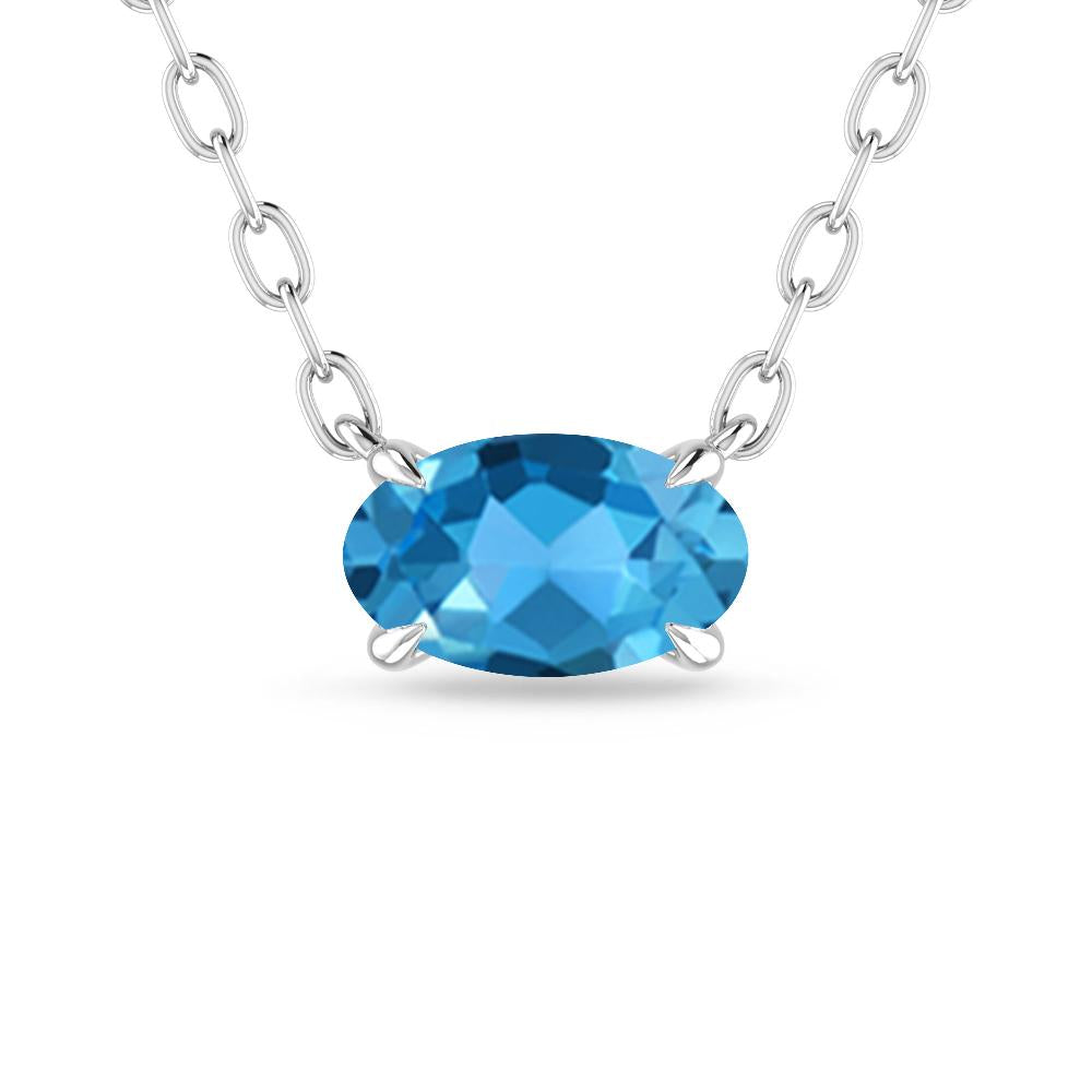 White Gold - Blue Topaz