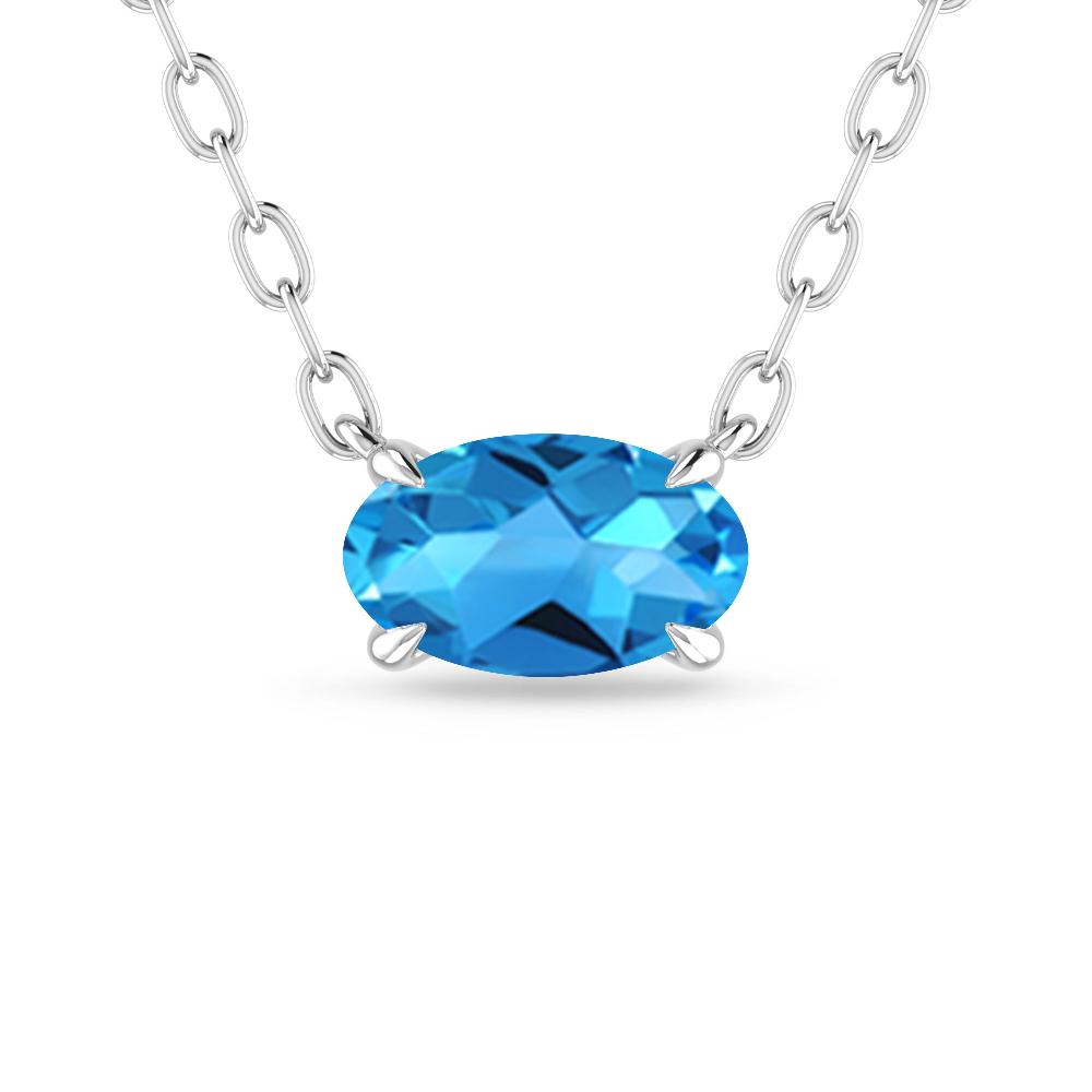 White Gold - Blue Topaz