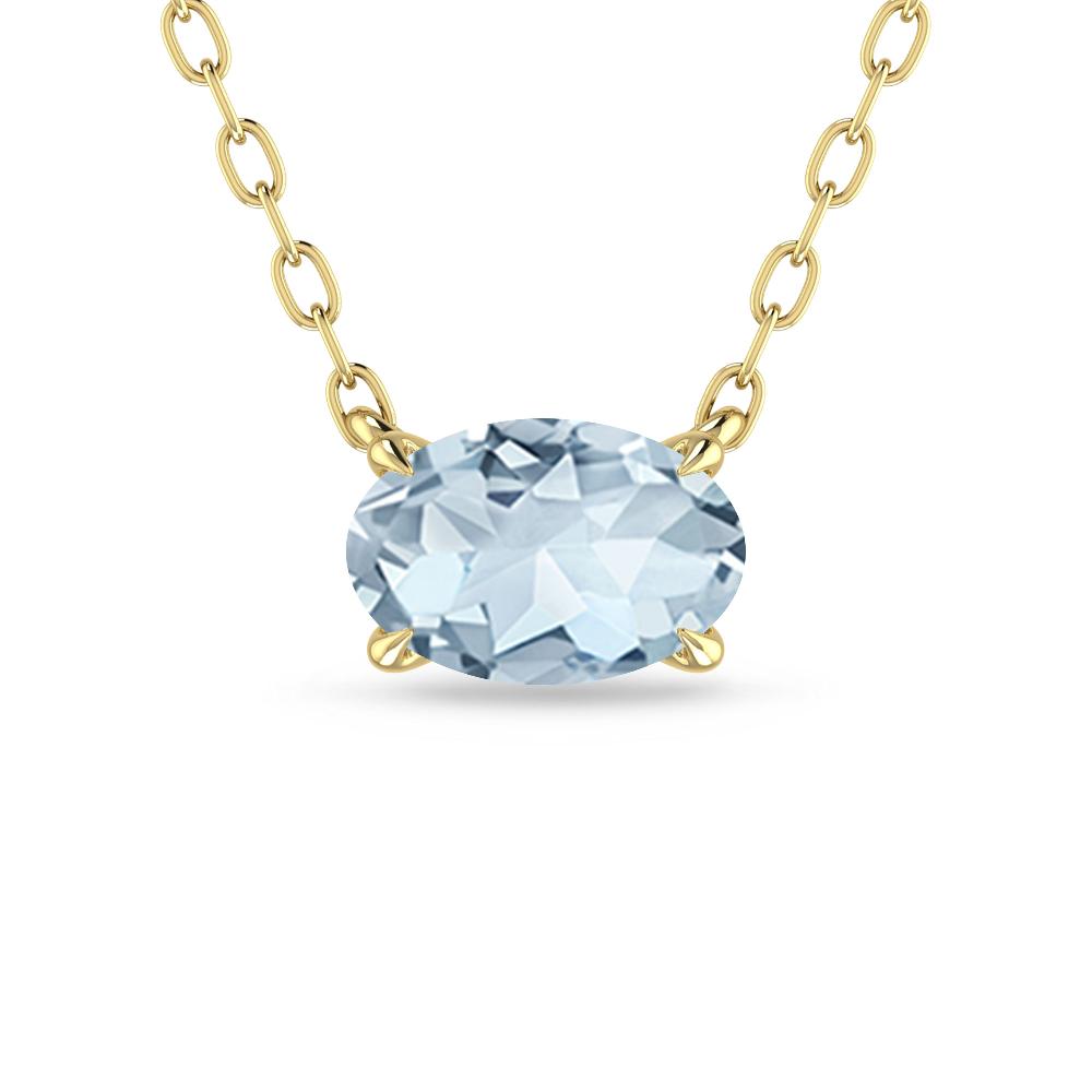 Yellow Gold - Aquamarine