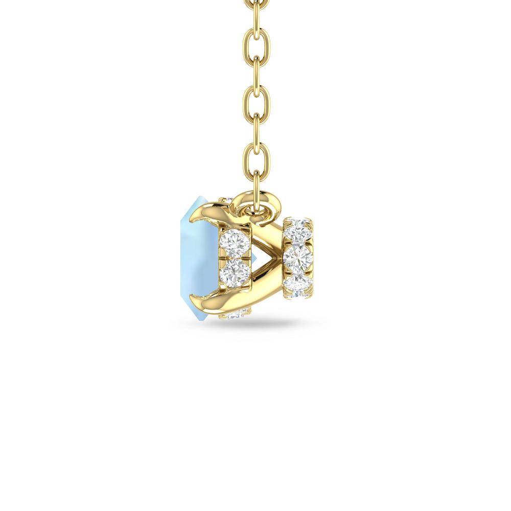 Yellow Gold - Aquamarine