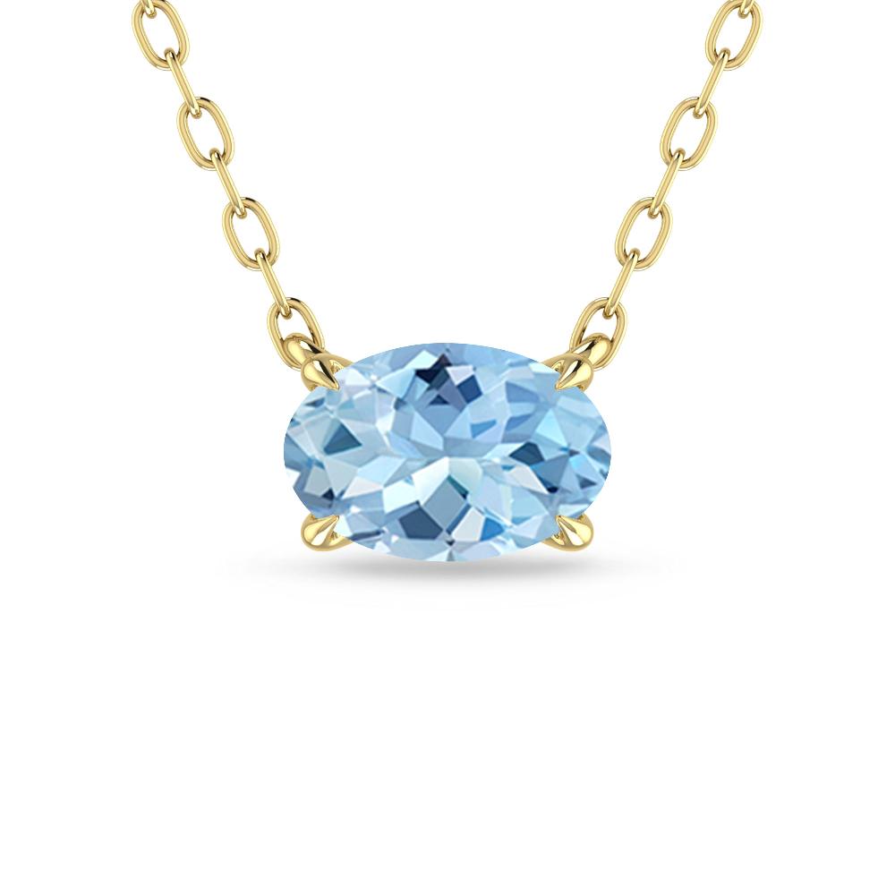 Yellow Gold - Aquamarine