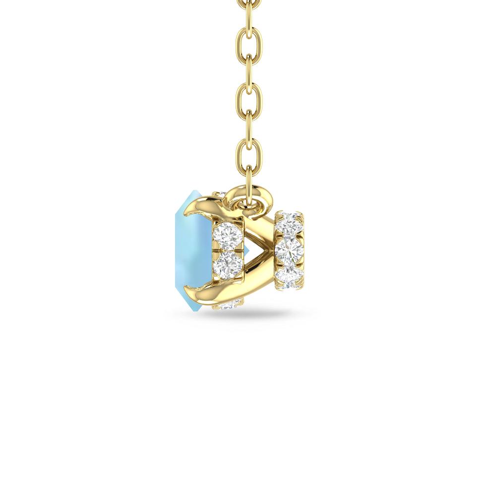 Yellow Gold - Aquamarine