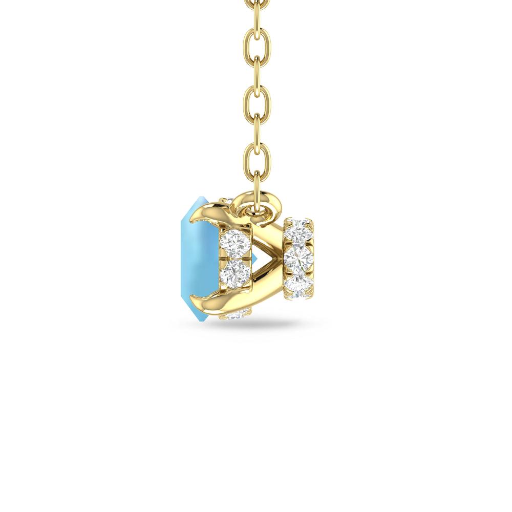 Yellow Gold - Aquamarine