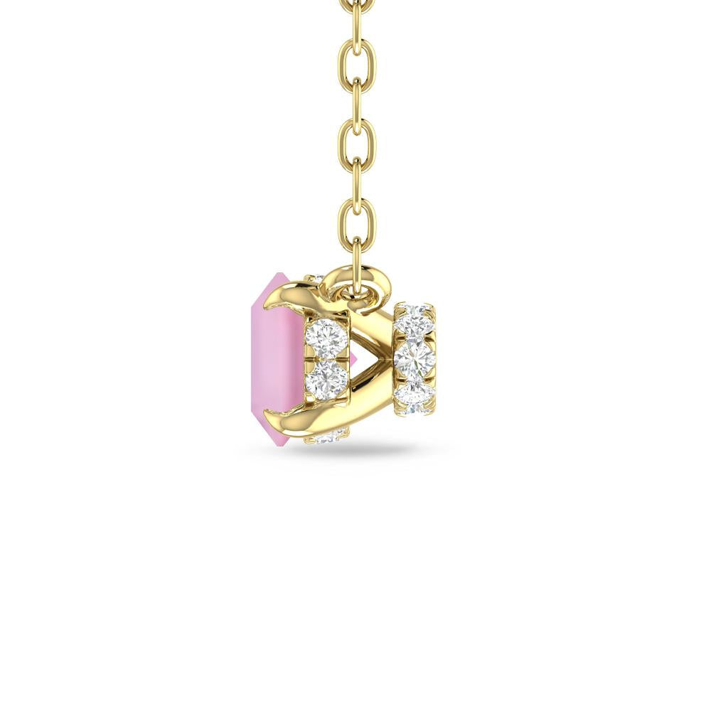 Yellow Gold - Pink Tourmaline