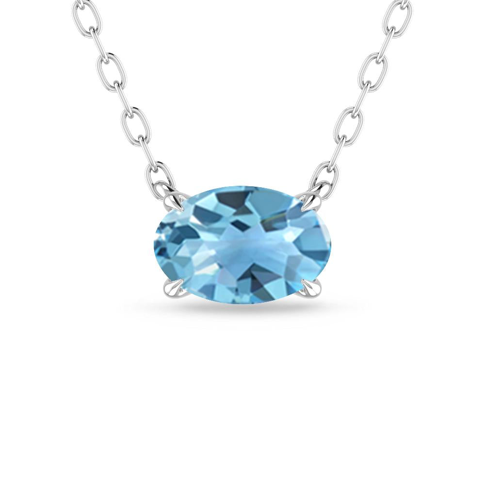 White Gold - Blue Topaz