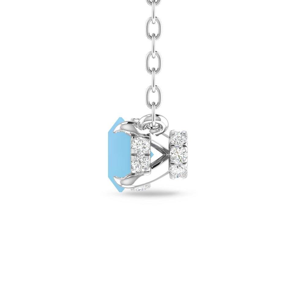 White Gold - Blue Topaz