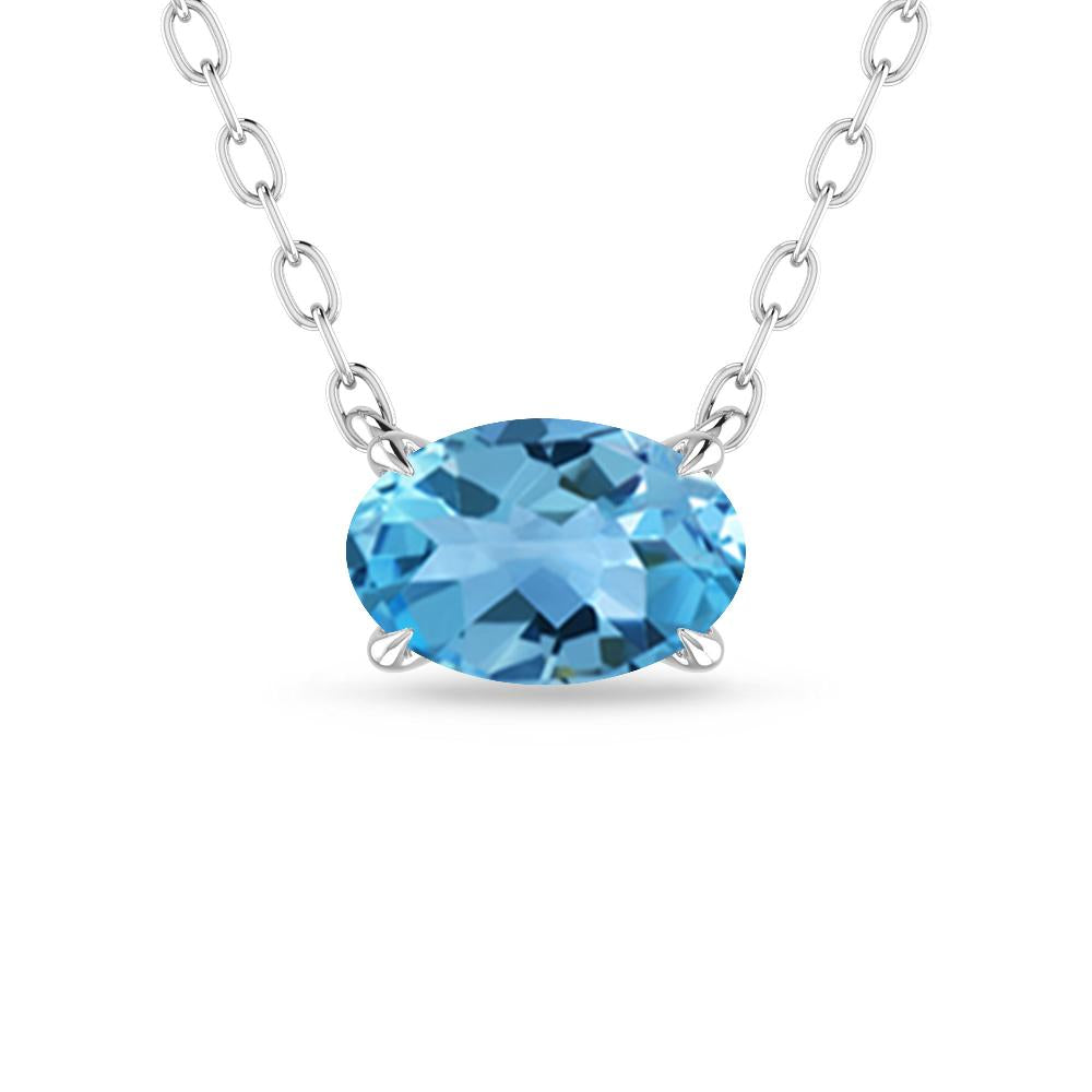 White Gold - Blue Topaz