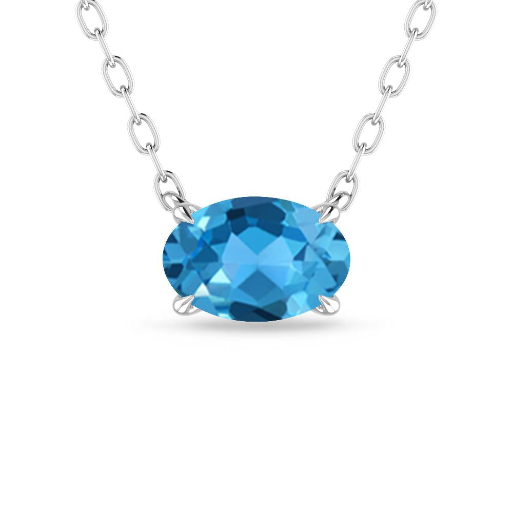 White Gold - Blue Topaz