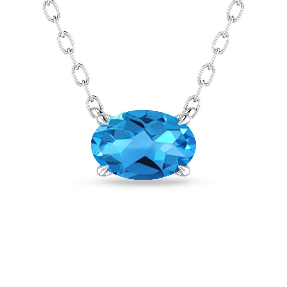 White Gold - Blue Topaz