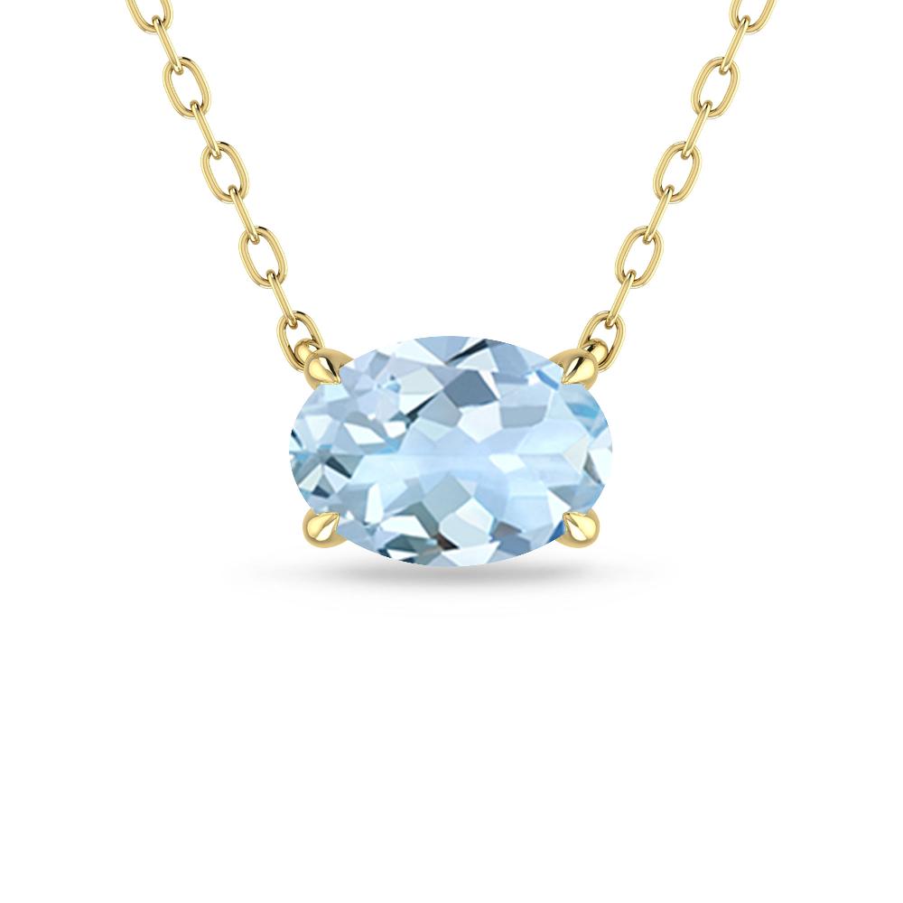 Yellow Gold - Aquamarine