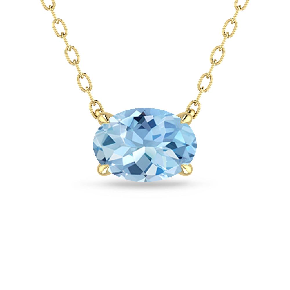 Yellow Gold - Aquamarine