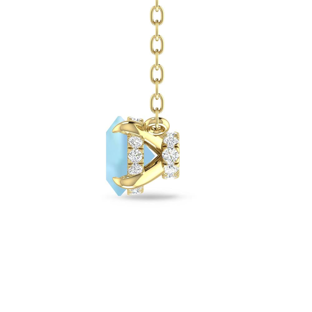 Yellow Gold - Aquamarine