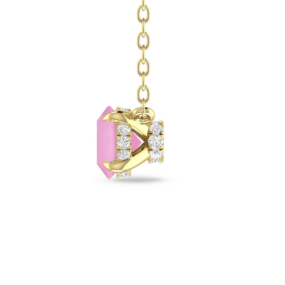 Yellow Gold - Pink Tourmaline