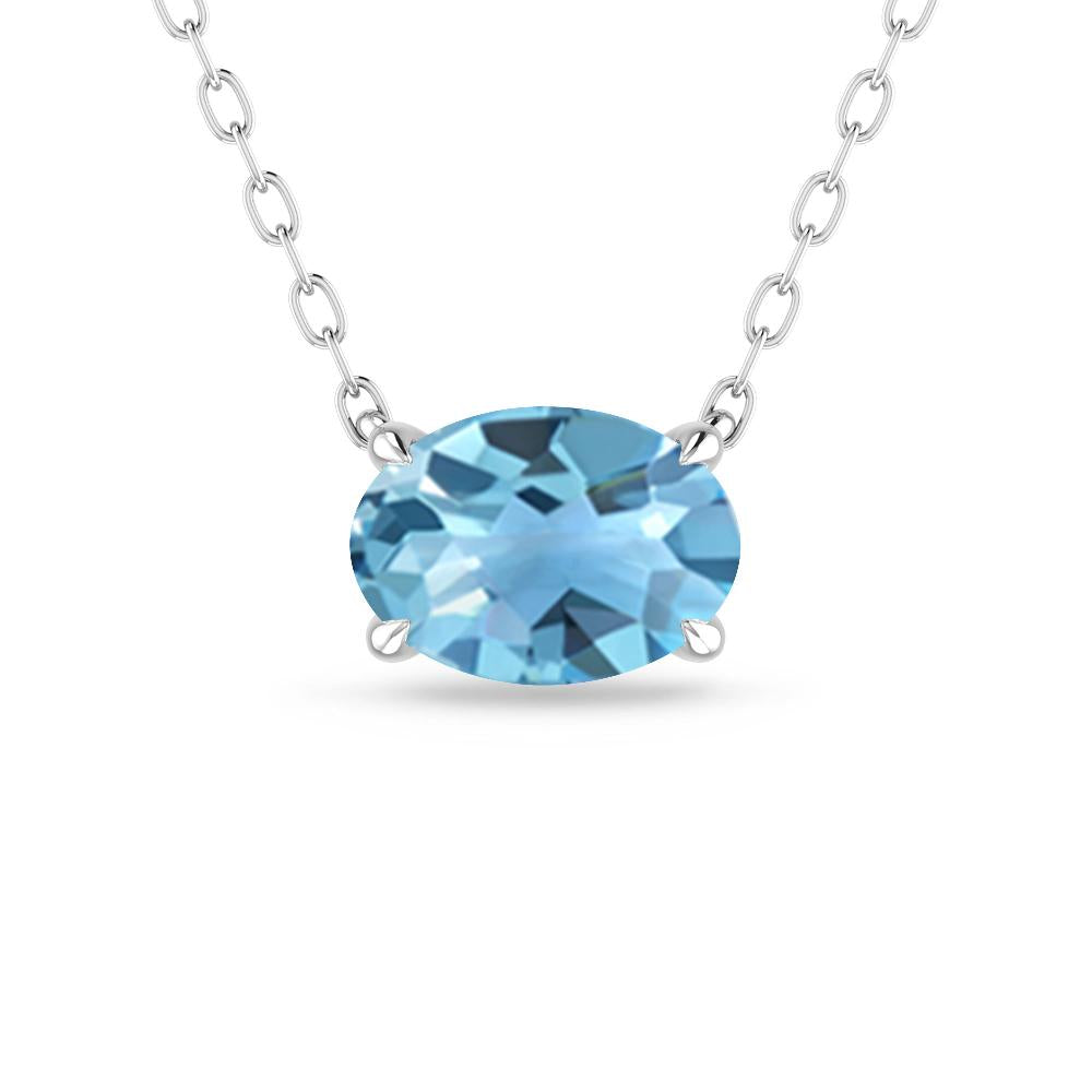 White Gold - Blue Topaz