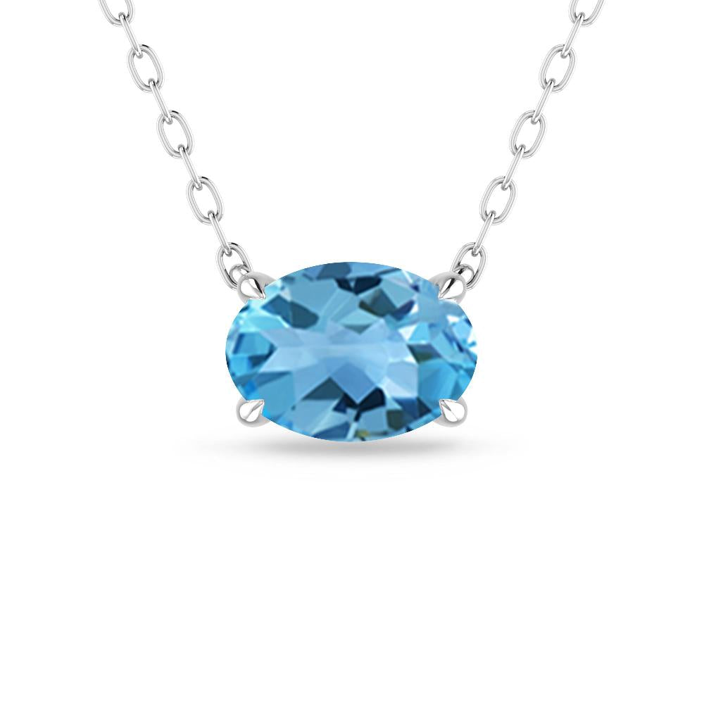 White Gold - Blue Topaz