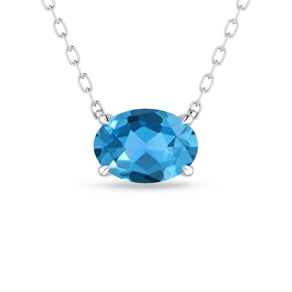 White Gold - Blue Topaz