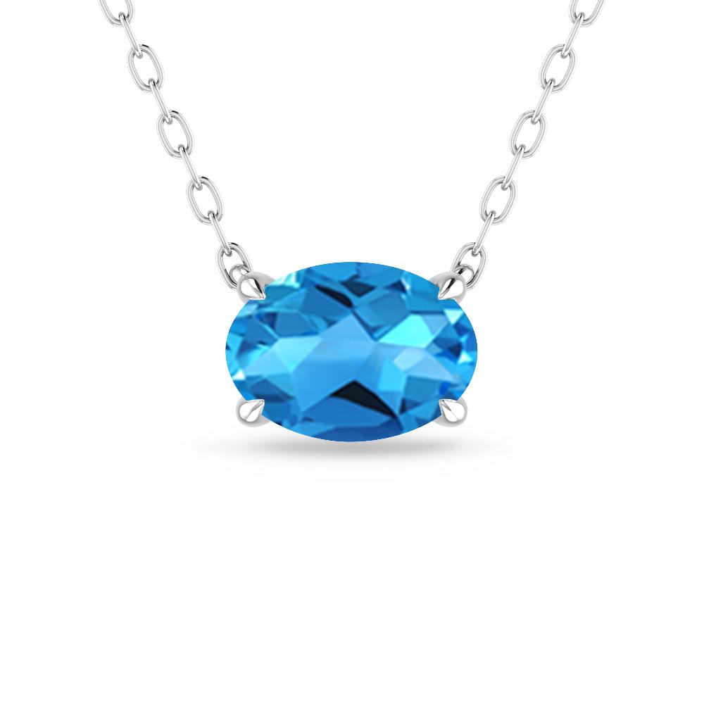 White Gold - Blue Topaz